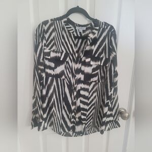 Calvin Klein Monochrome Zebra Pattern Shirt